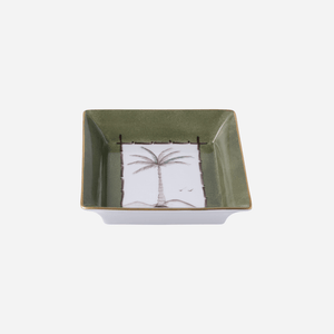 Palm Square Dish - Moss