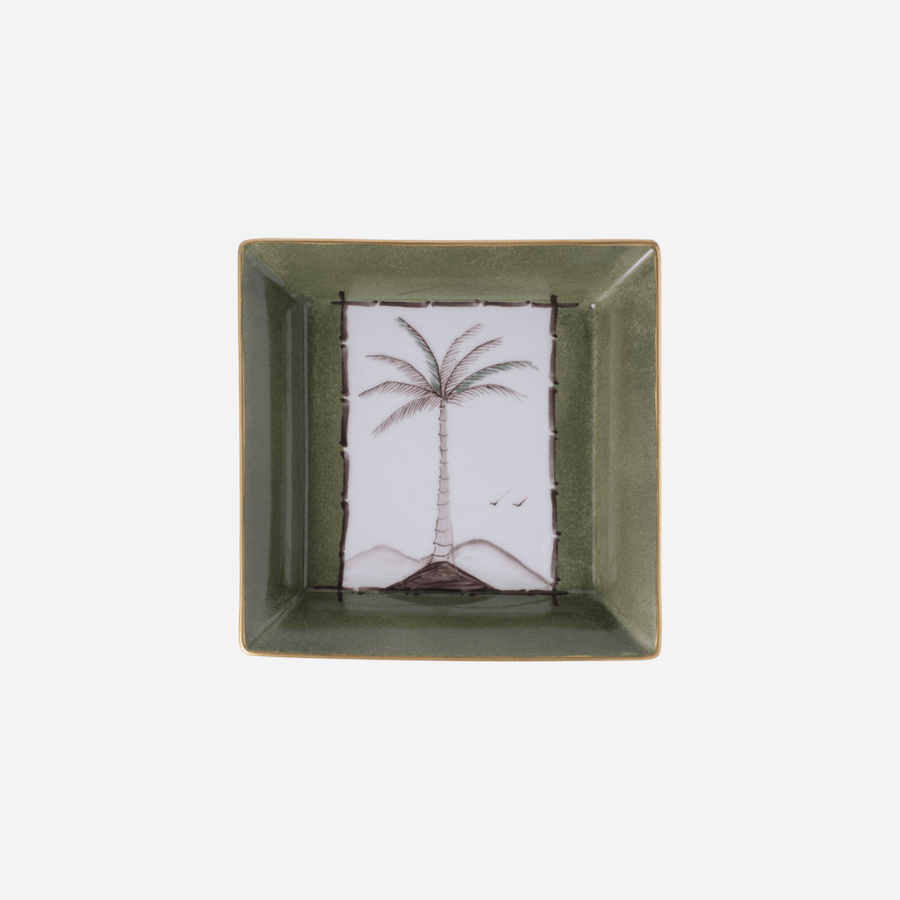 Marie Daâge Palm Square Dish - Moss