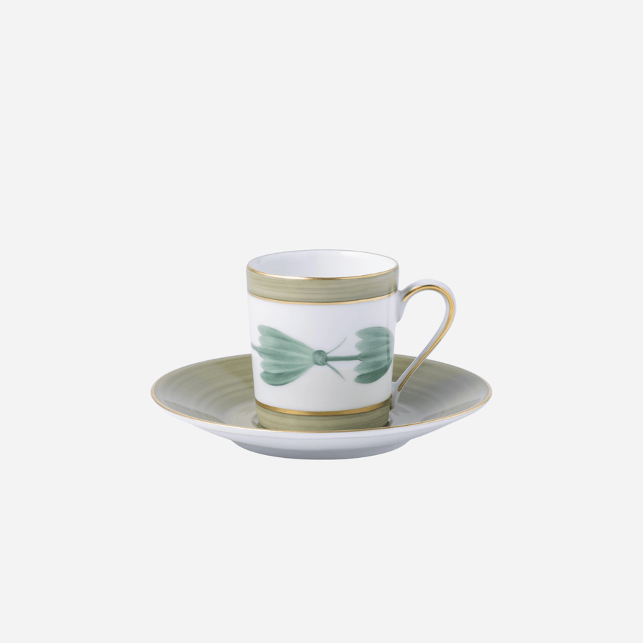 Marie Daâge Ephrussi Espresso Cup & Saucer - Sage Green