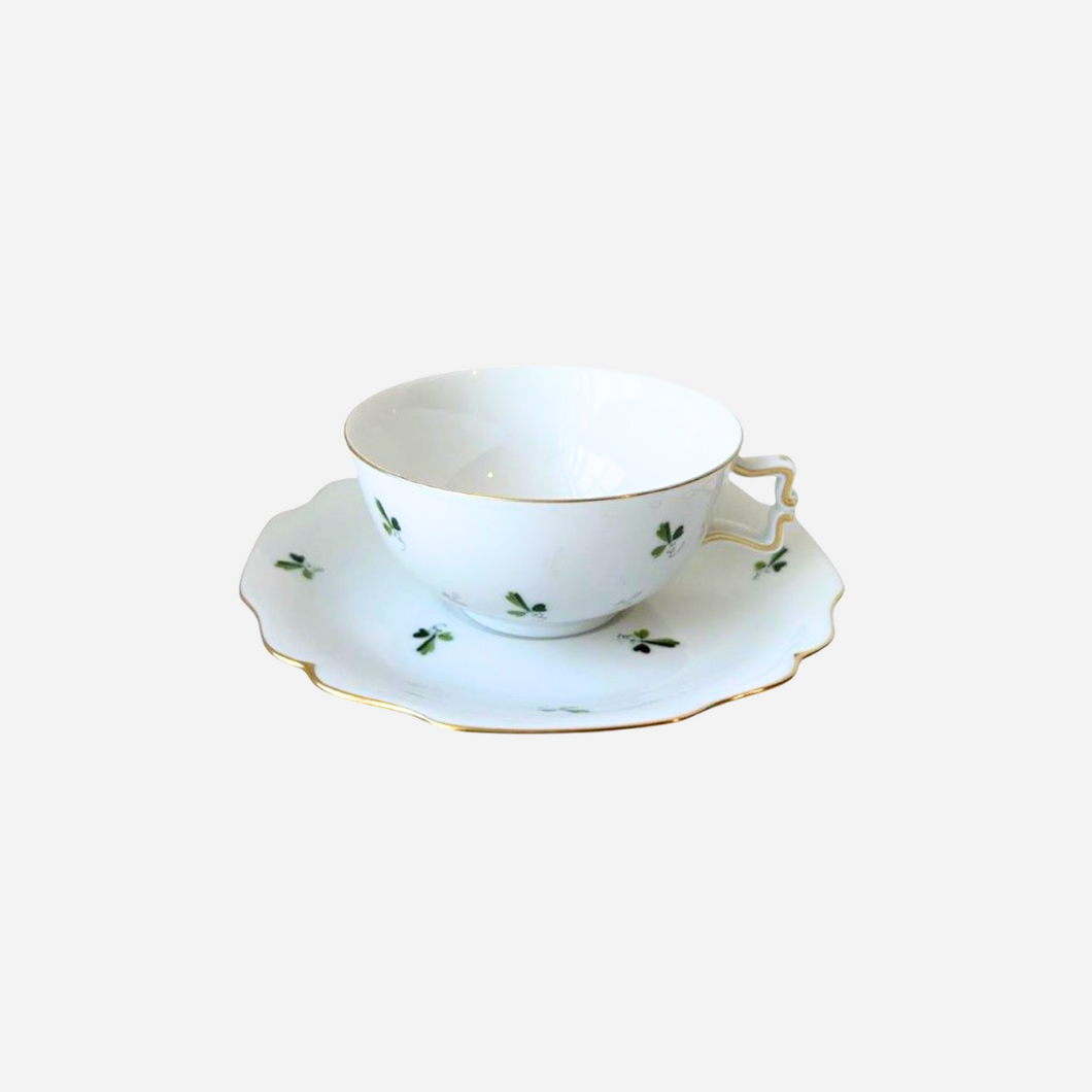 Grape Leaves Low Teacup & Saucer