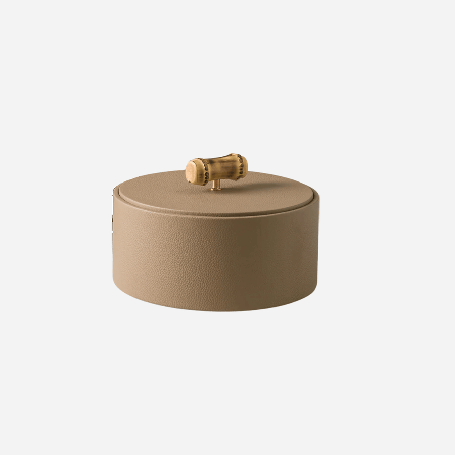 Lorenzi Milano Bamboo Root Cylindrical Box - Short