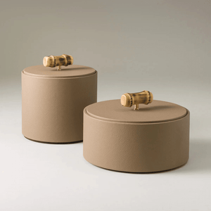 Bamboo Root Cylindrical Box - Short