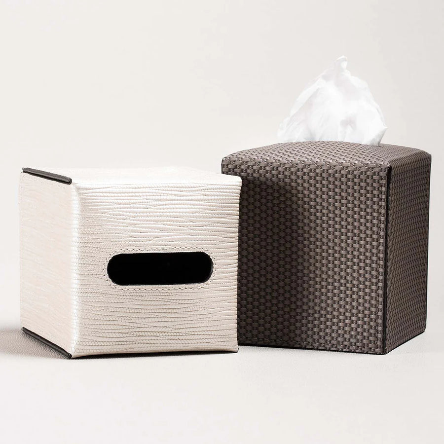 Giobagnara Bois Pearl Leather Tissue Holder