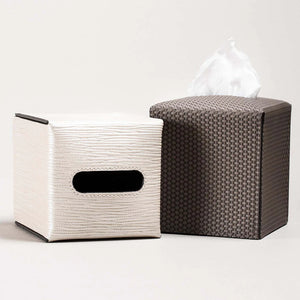 Bois Pearl Leather Tissue Holder