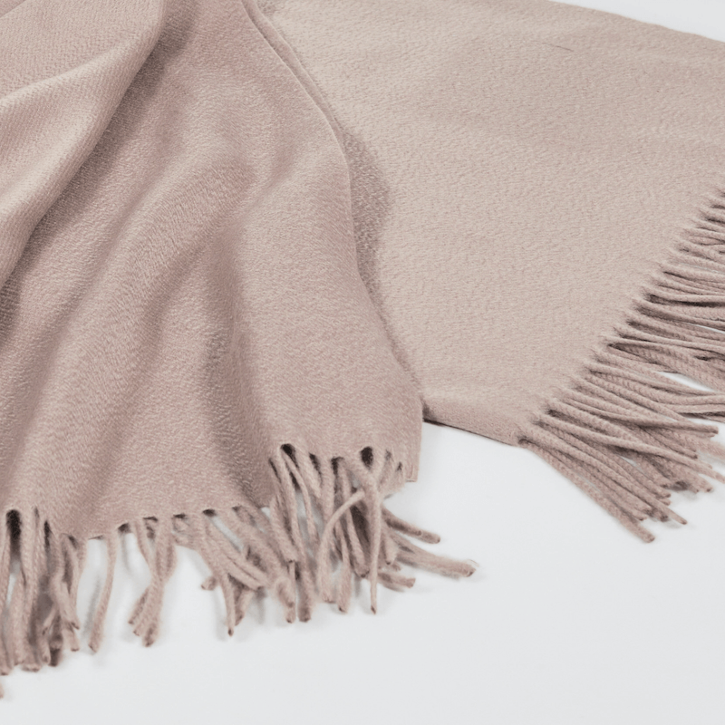 Bonadea Mongolian Cashmere Throw - Mink