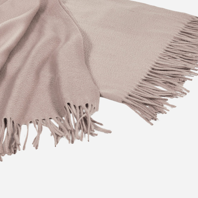 Bonadea Mongolian Cashmere Throw - Mink