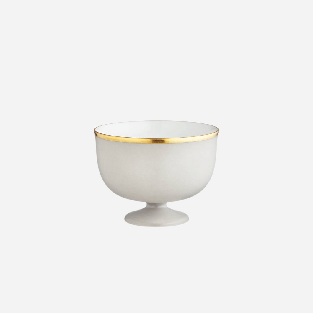 Schubert Footed Light Grey Dessert Bowl