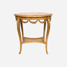 Load image into Gallery viewer, A Serpentine Giltwood &amp; Pink Marble Table
