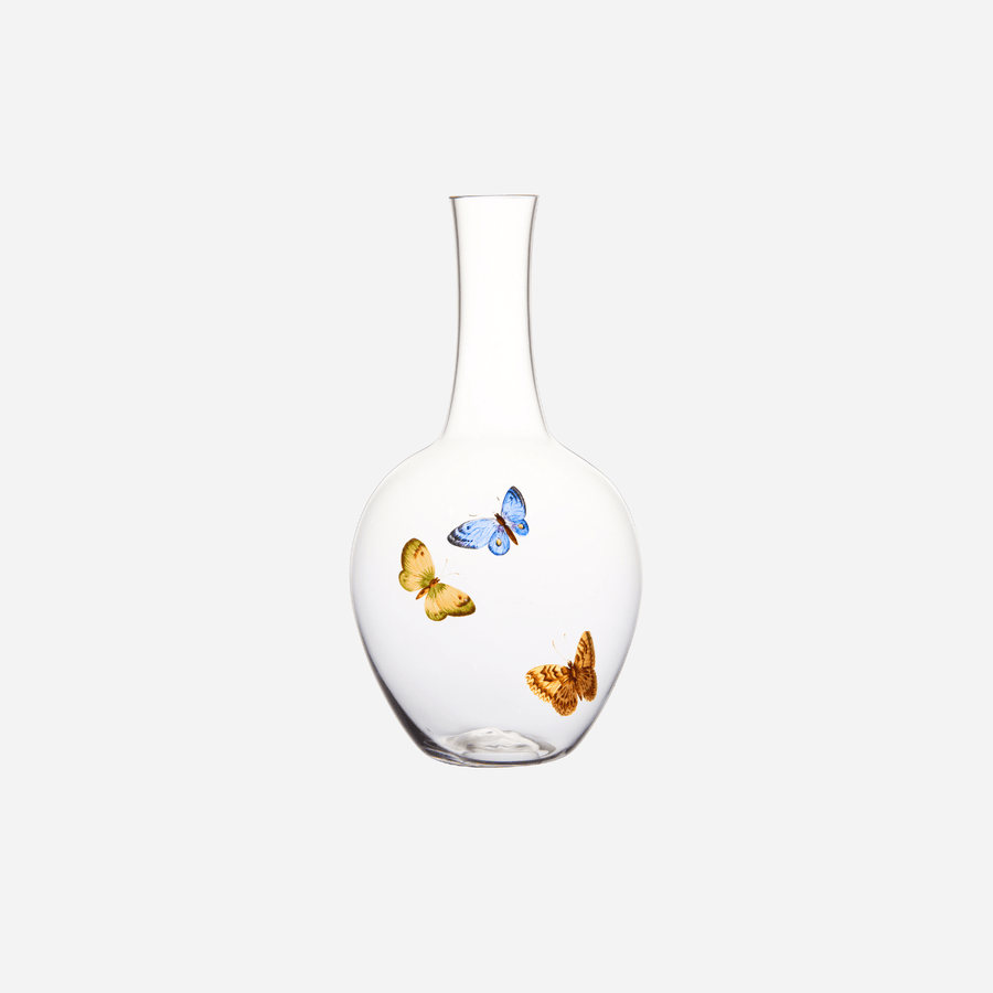 Lobmeyr Hand-Painted Butterfly Decanter Small