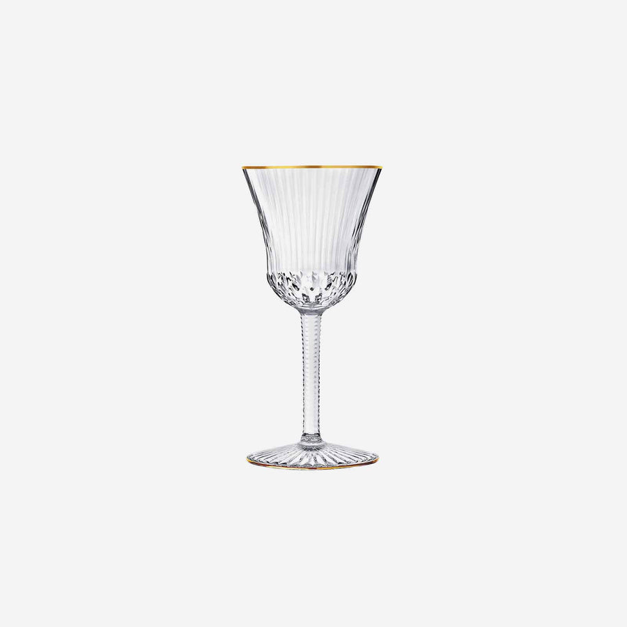 St Louis Apollo Wine Glass No.3 Gold Rim